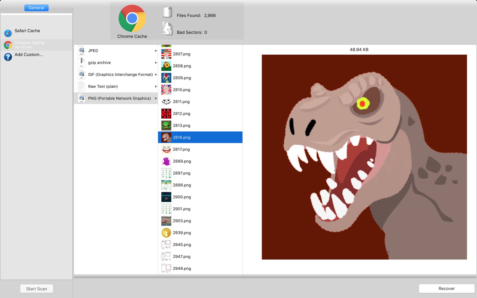 File Extractor 1.3 – Scan your selected files or folders and extract the individual files and data from them. screenshot
