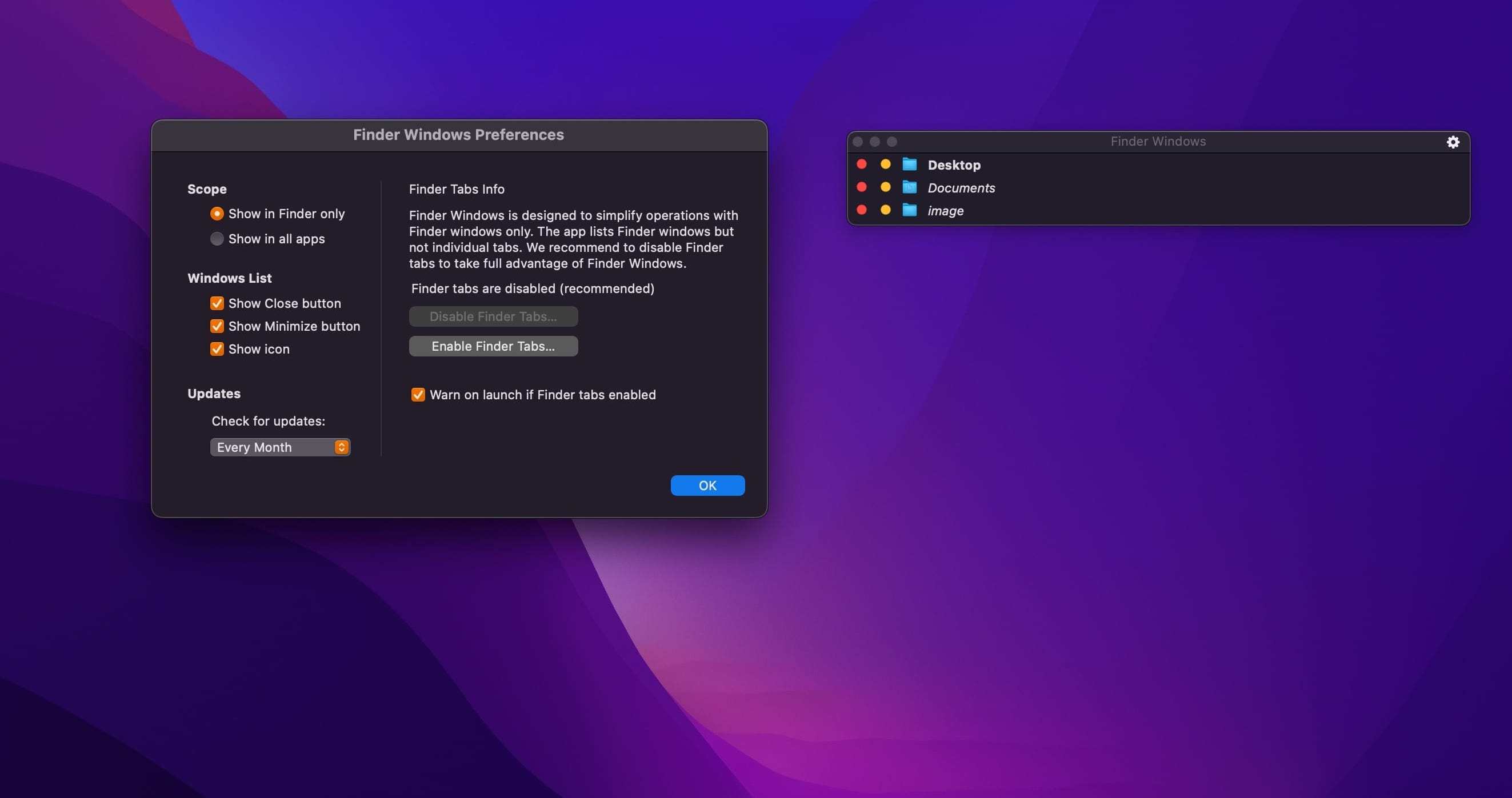 Finder Windows 1.7.1 screenshot