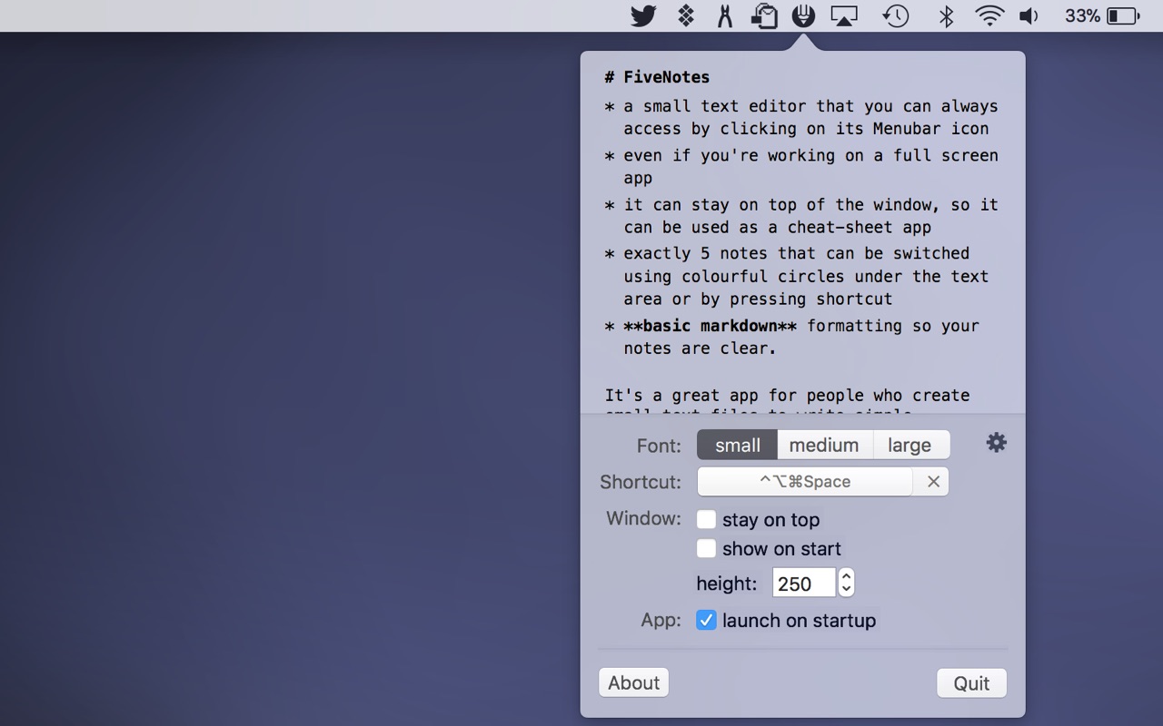 FiveNotes 3.3.0 screenshot