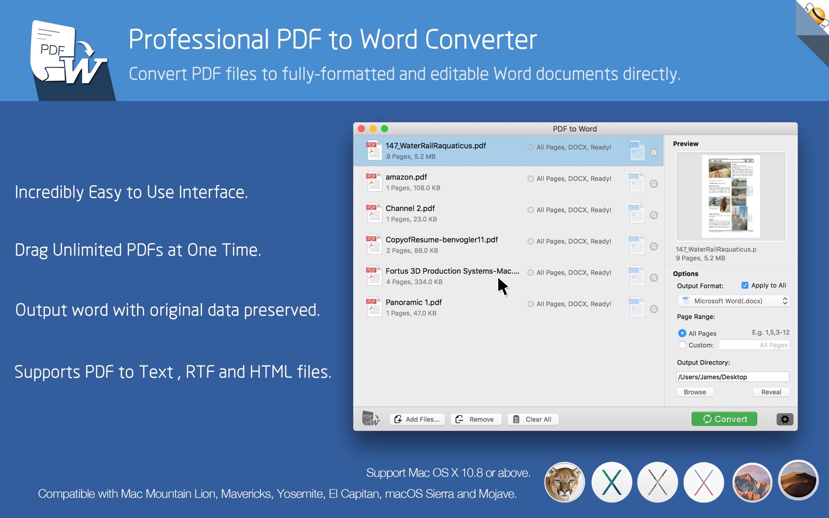 Flyingbee PDF to Word 10.3.7 screenshot