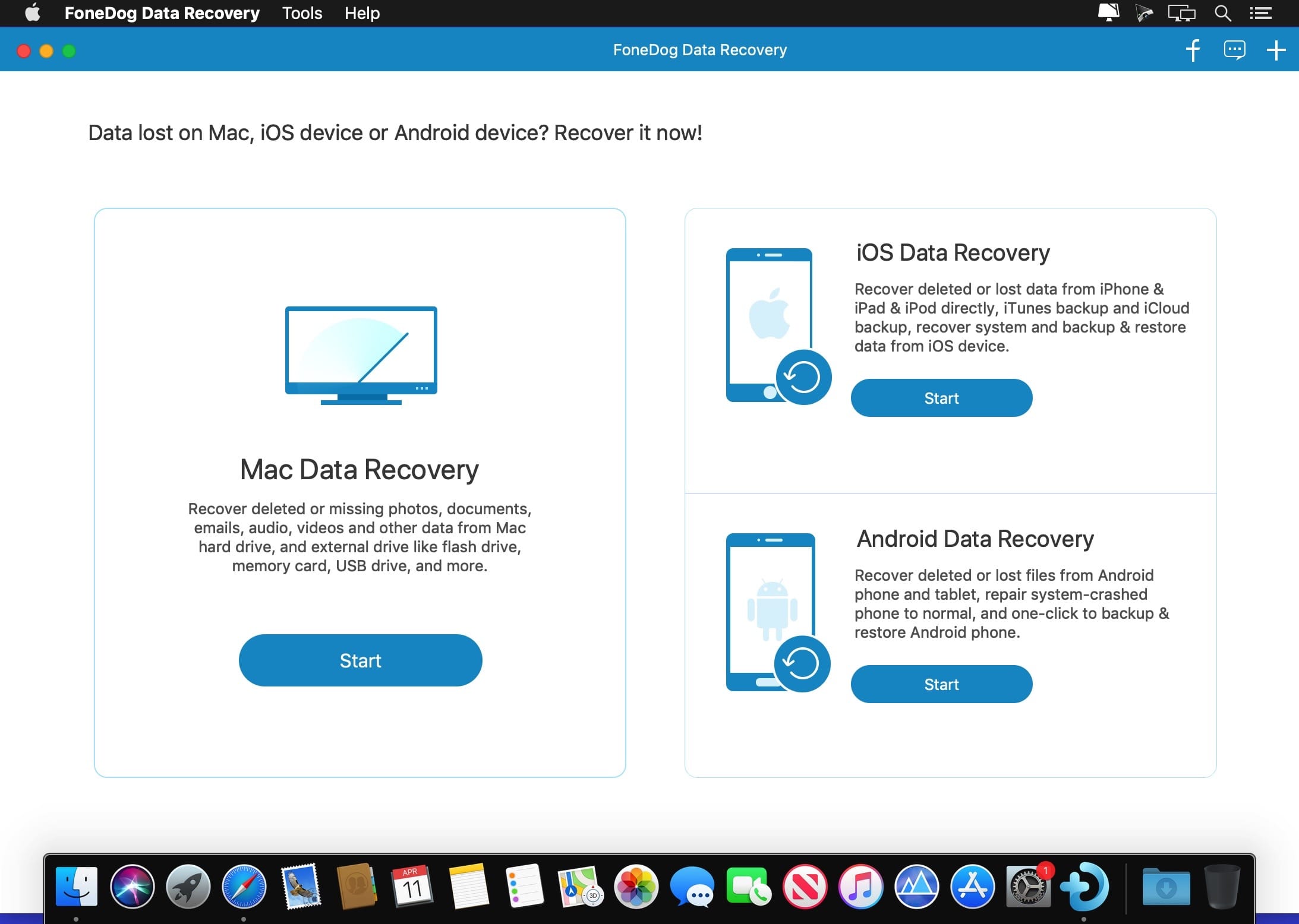 FoneDog Data Recovery 1.5.6 screenshot