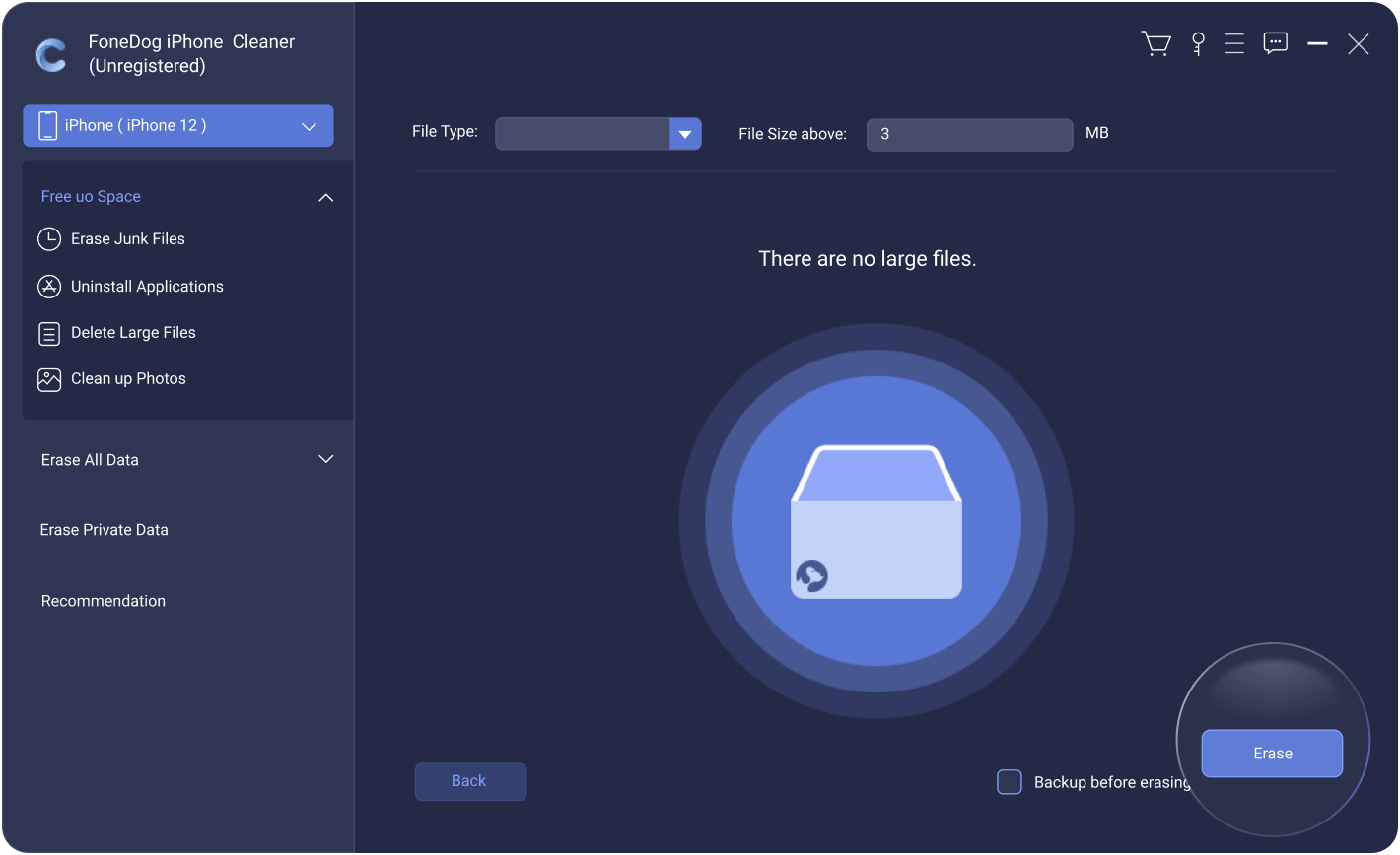 FoneDog iPhone Cleaner 1.0.18 screenshot