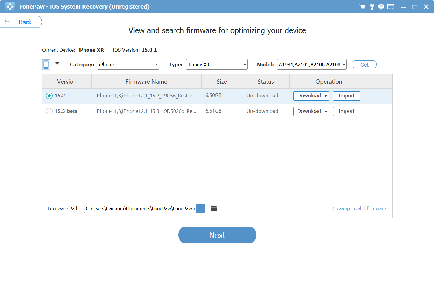 FonePaw iOS System Recovery 7.1.0 screenshot