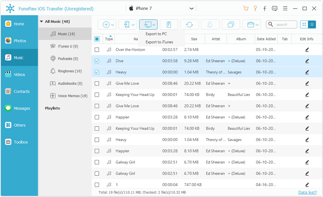 FonePaw iOS Transfer 6.6.0 screenshot