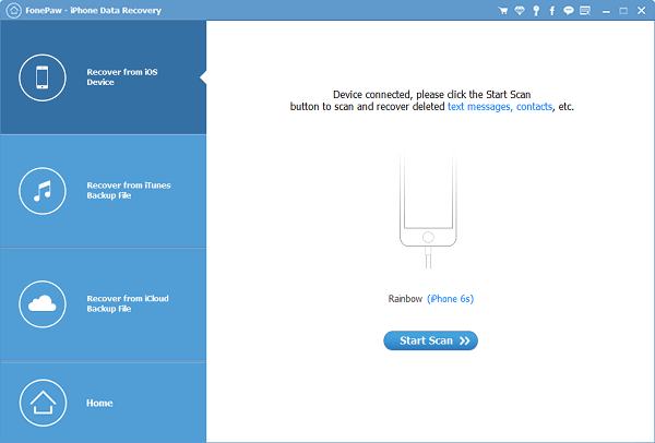 FonePaw iPhone Data  Recovery 3.1.0 – iPhone data recovery tool. screenshot