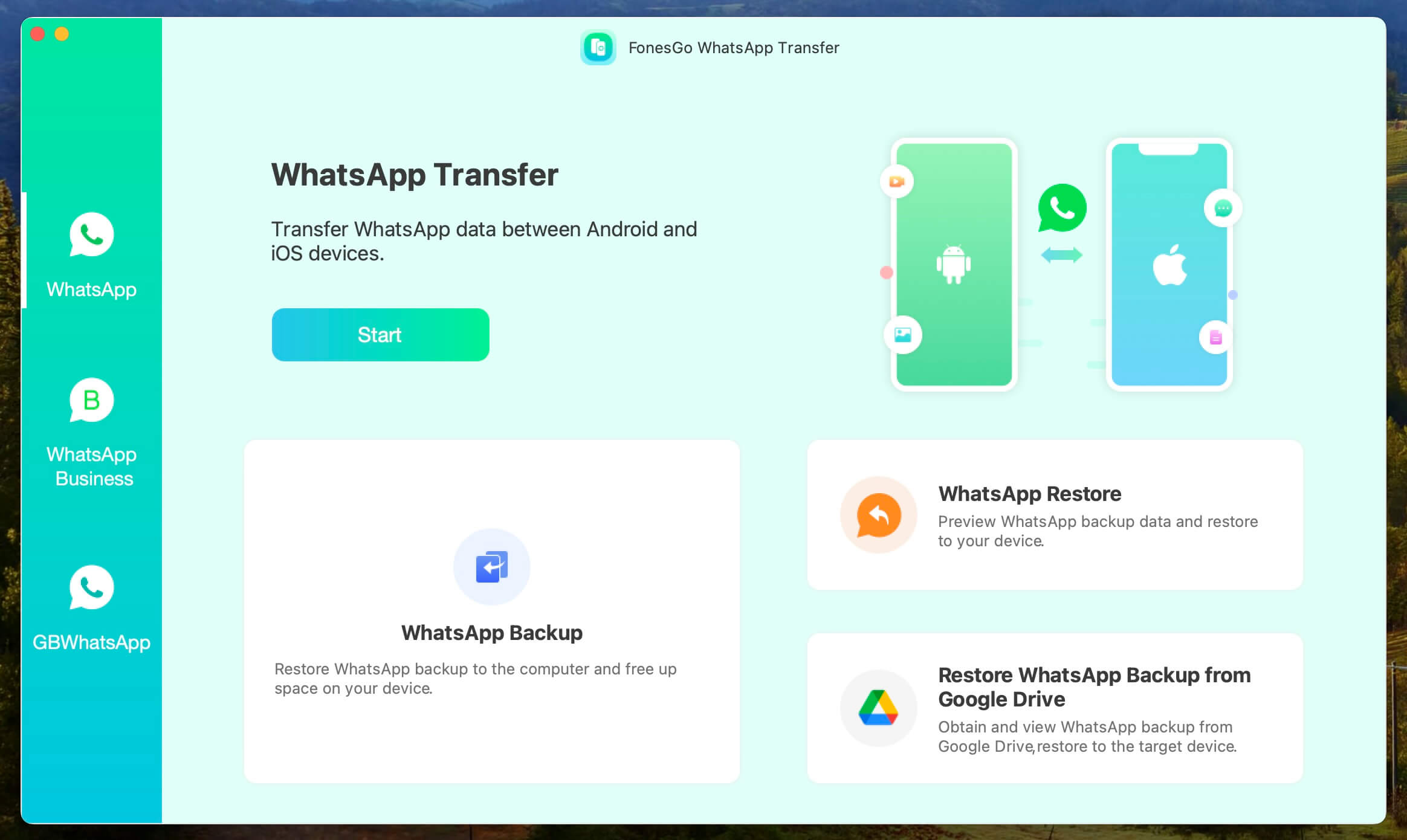 FonesGo WhatsApp Transfer 8.5.0 screenshot