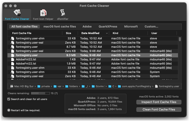 Font Finagler 2.0.1 screenshot