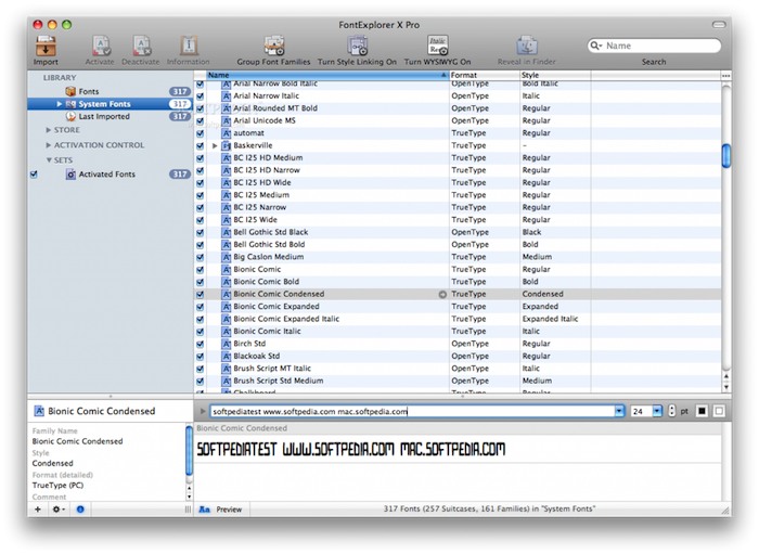 FontExplorer X Pro 7.3.0 screenshot