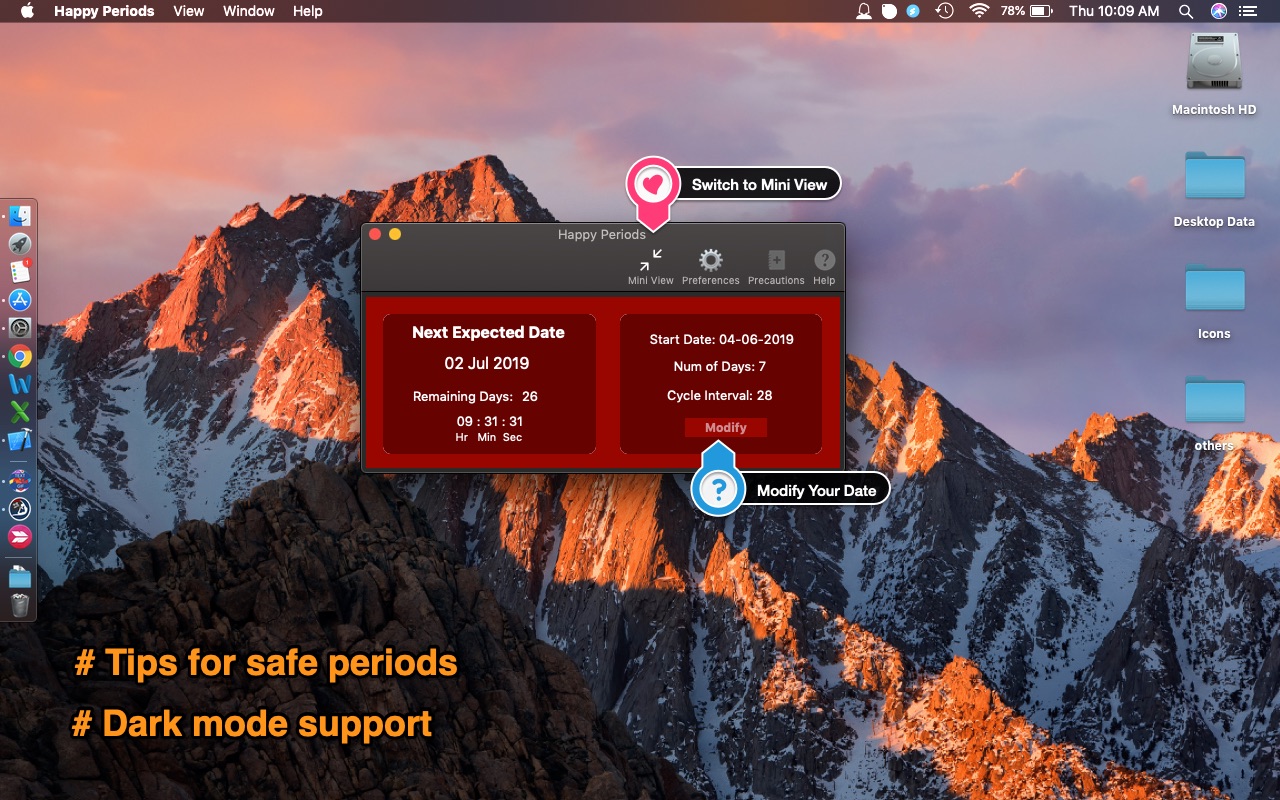 Happy Periods 2.01 screenshot