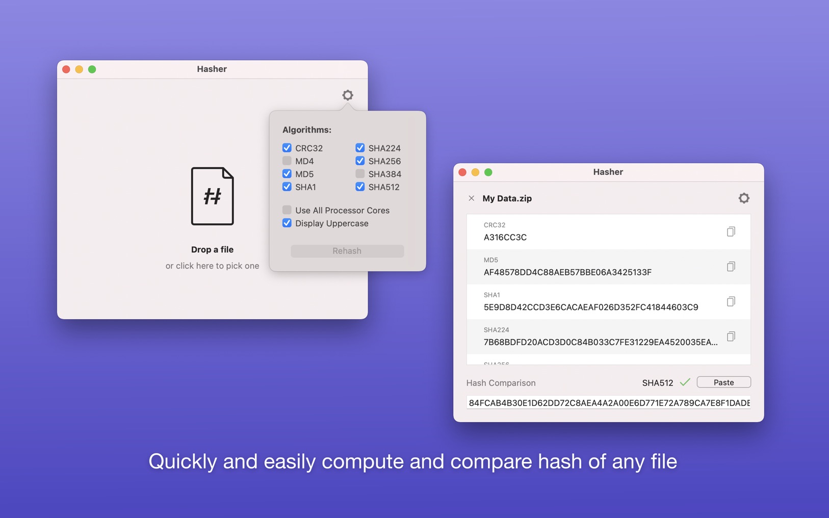 Hasher 1.4 screenshot