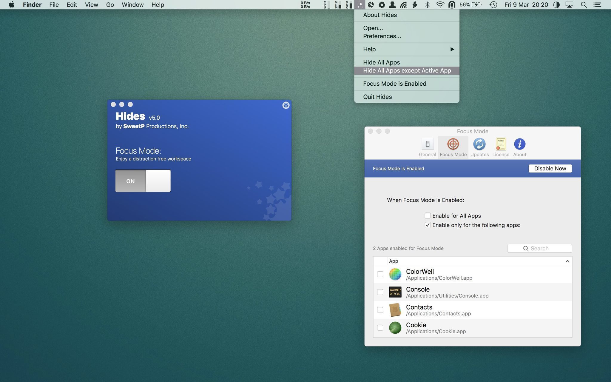 Hides 4.0.2 – Keep a squeaky-clean workspace. screenshot