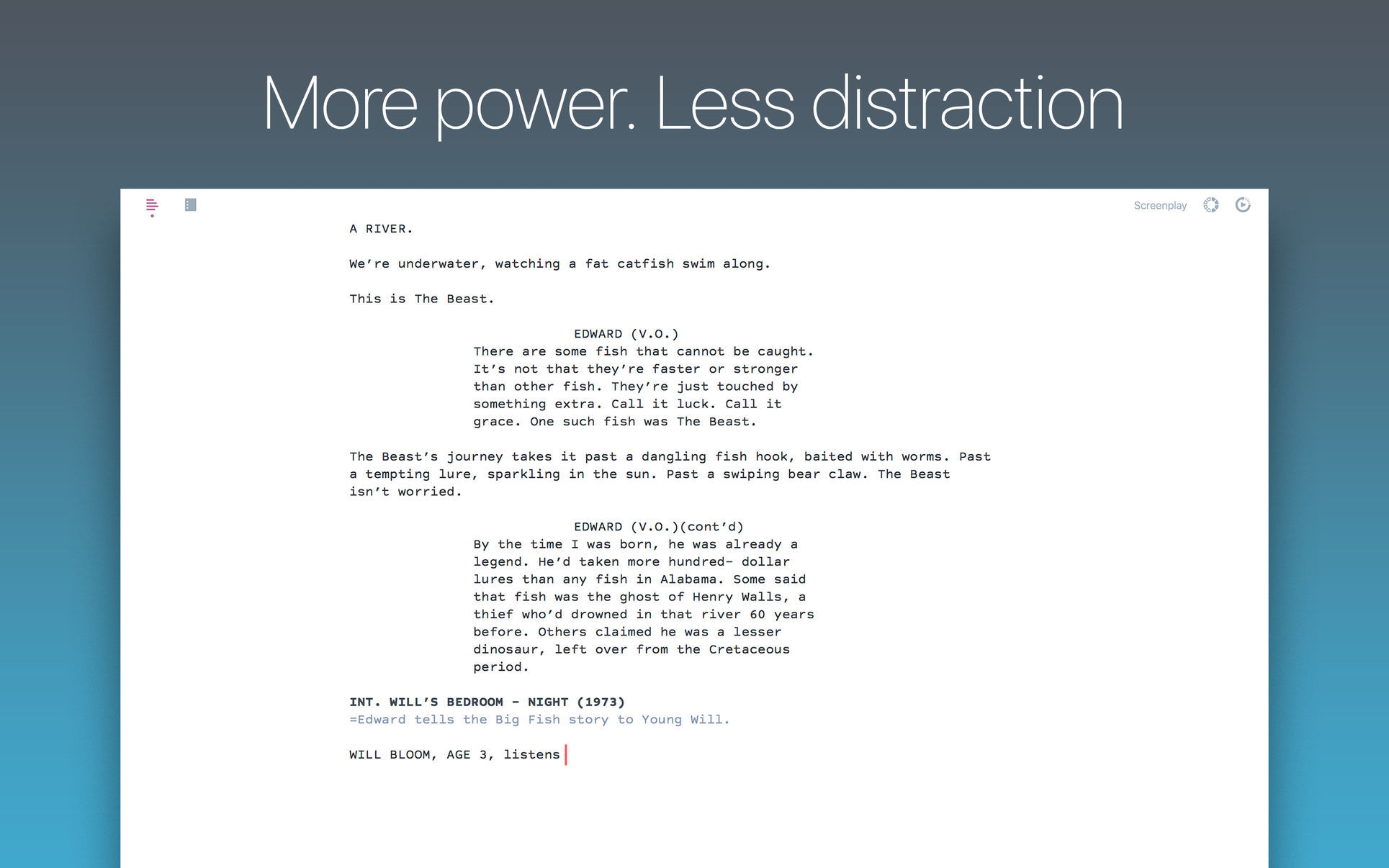 Highland 2.0.5 – Powerful, straightforward screenwriting app. screenshot