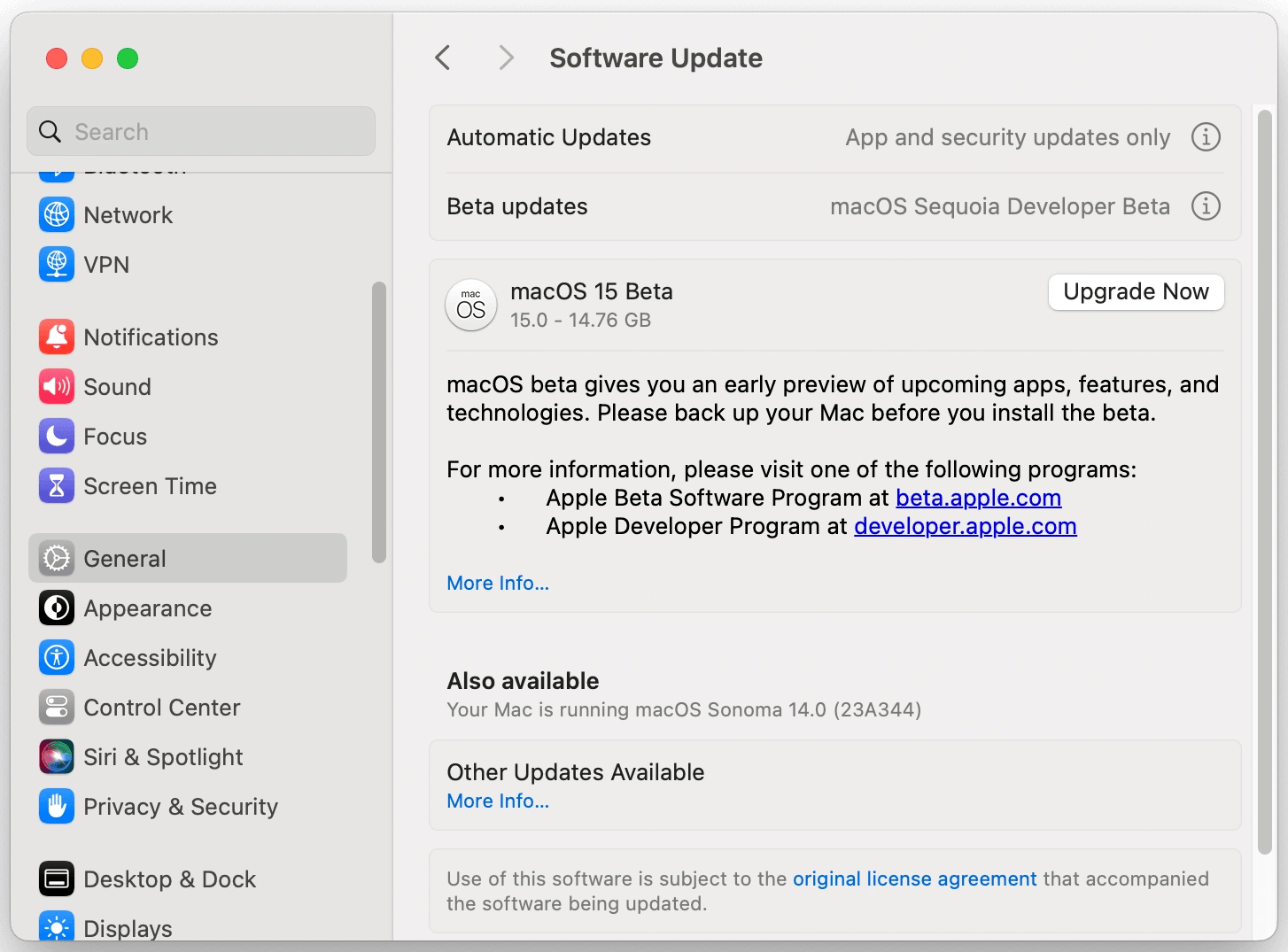 How to Download and Install macOS Sequoia Beta screenshot