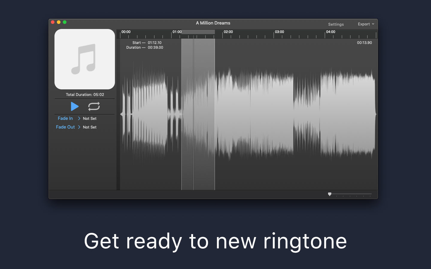 i39 1.5.1 – Create iPhone ringtones and alert tones. screenshot
