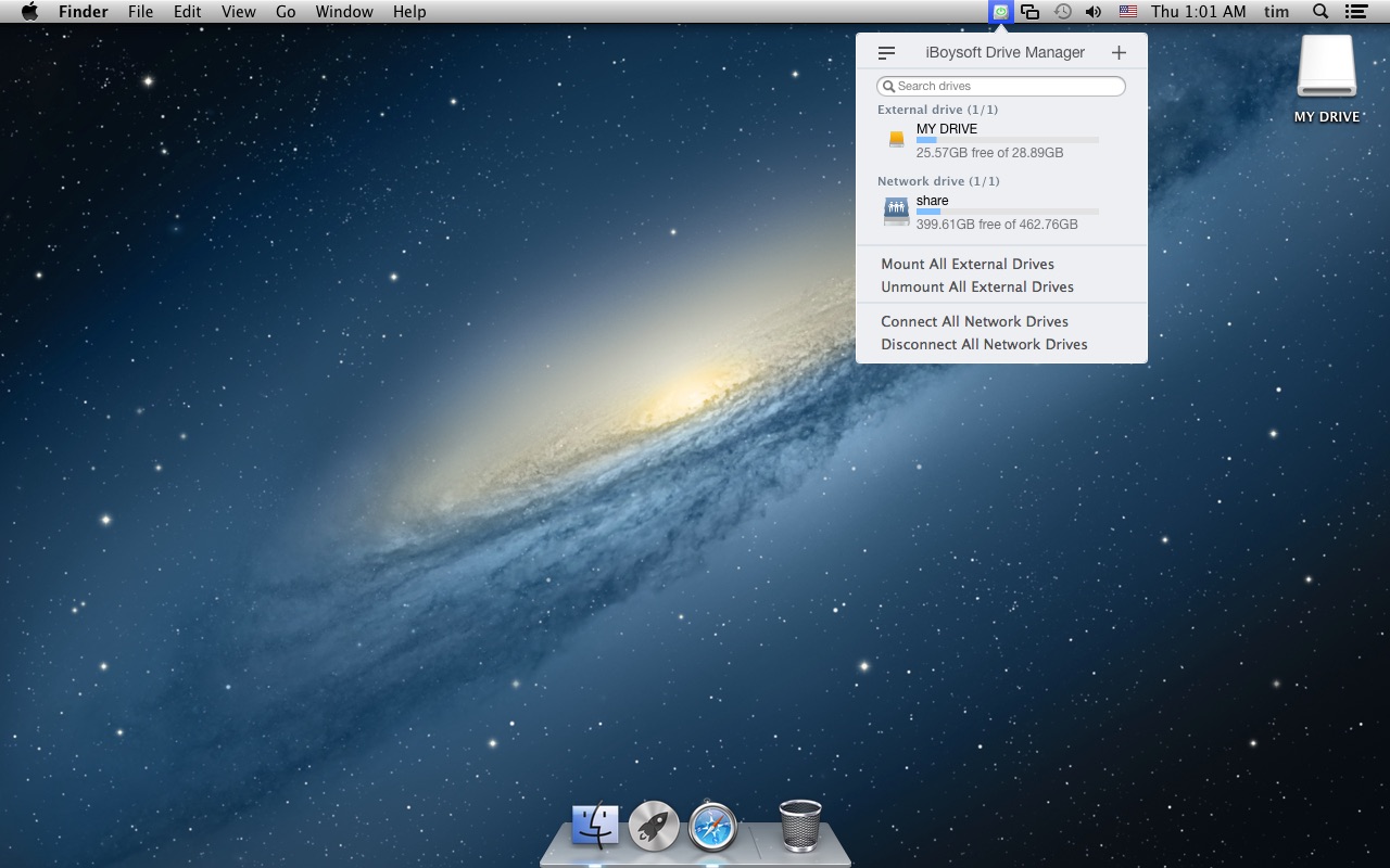 iBoysoft Drive Manager 2.6 – For External/Network Drive. screenshot