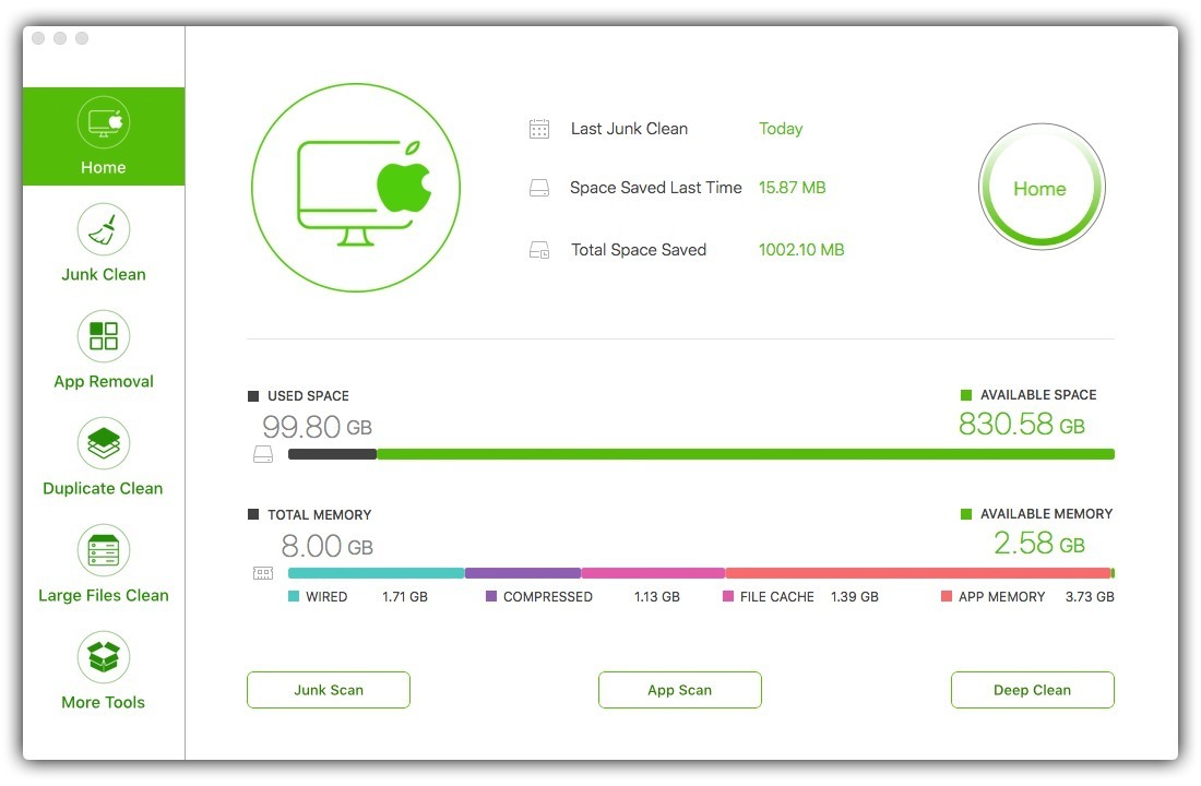 iMac Cleaner 2.9 screenshot