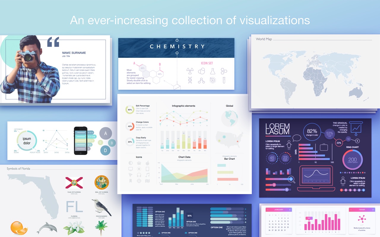 Infographics Lab for Keynote 3.3.2 – Visualization graphics for Keynote (was Infographics Lab). screenshot