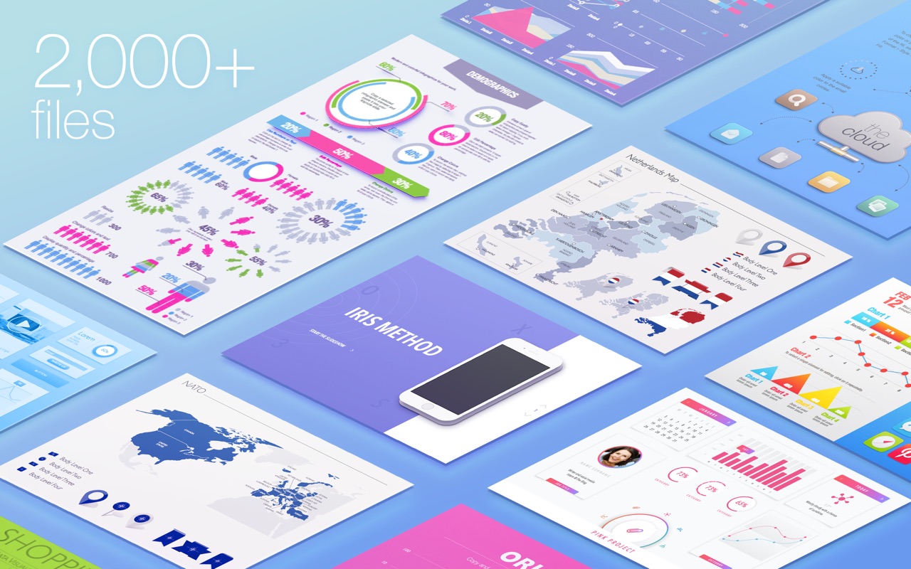 Infographics Lab – Templates 3.4 – Visualization graphics for Keynote. screenshot