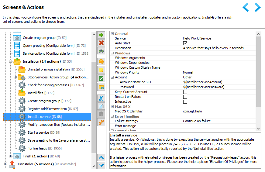 Install4j 11.0.1 screenshot
