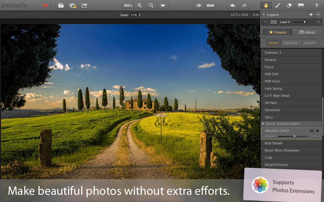 Intensify 1.2.3 – Reveal the hidden beauty of your photos. screenshot