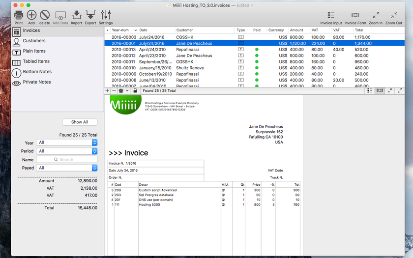 Invoices 3.5.2 screenshot