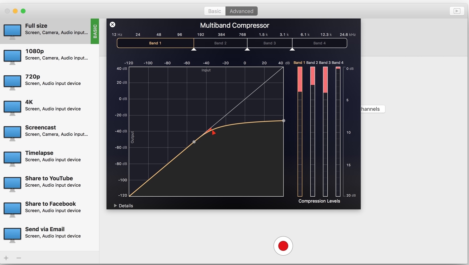 iShowU Instant 1.2.10 – Full-featured screen recording and audio sweetening. screenshot