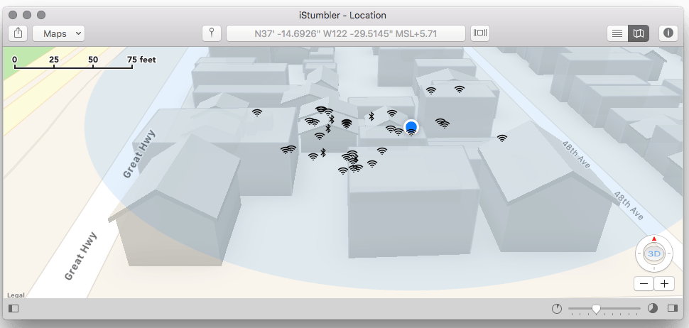 iStumbler 103.31 – Find local wireless networks. screenshot