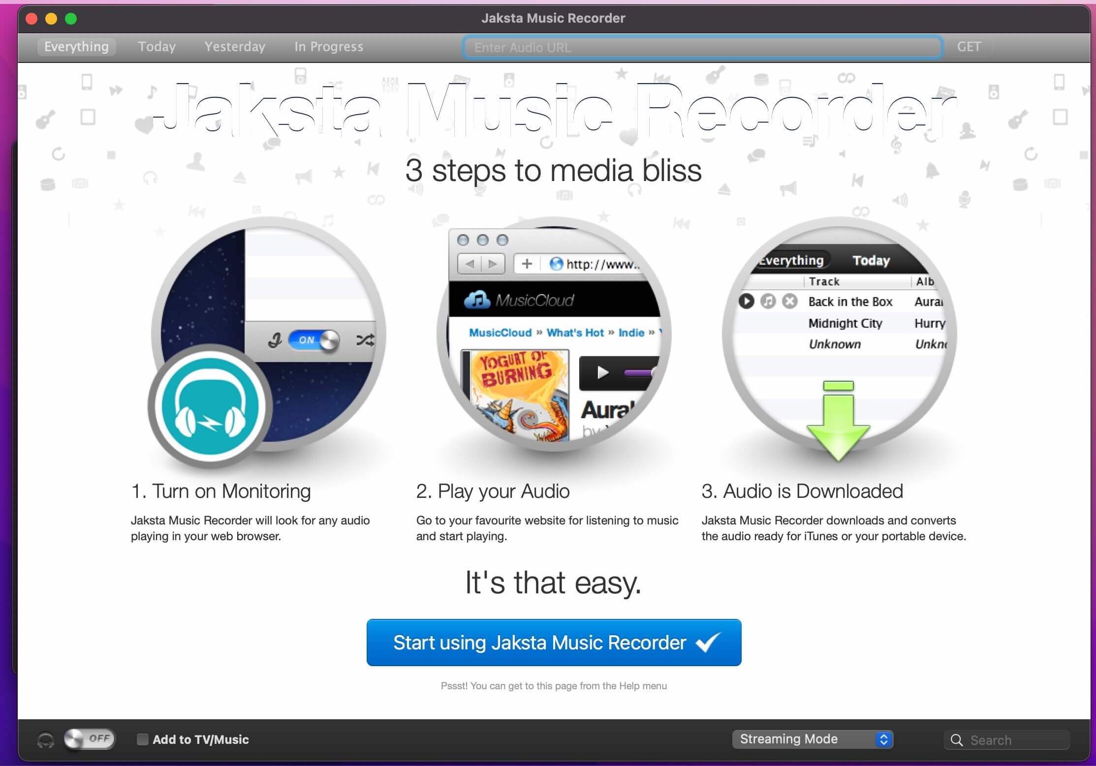 Jaksta Music Recorder 3.0.2 screenshot