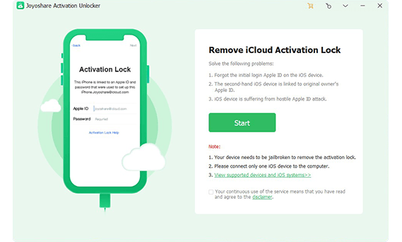 Joyoshare Activation Unlocker 3.4.0 screenshot