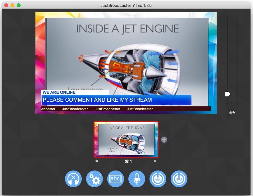JustBroadcaster YTEd 2.1 – Video streaming for YouTube. screenshot