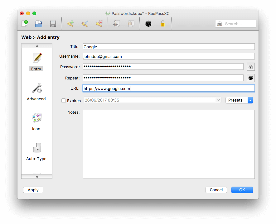 KeePassXC 2.7.6 screenshot
