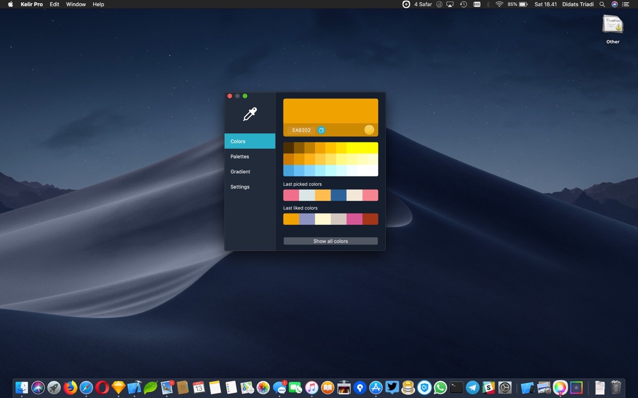 Kelir Pro 1.3 – Color picker, and gradient, and palette generator. screenshot