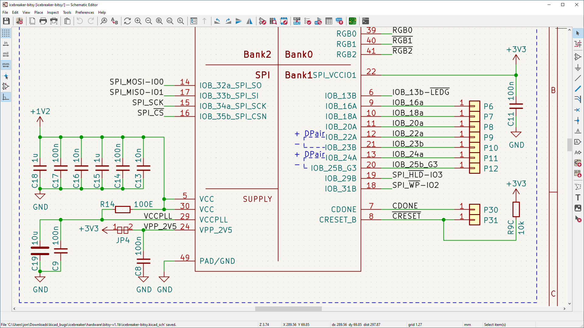 KiCad 9.0.1 screenshot