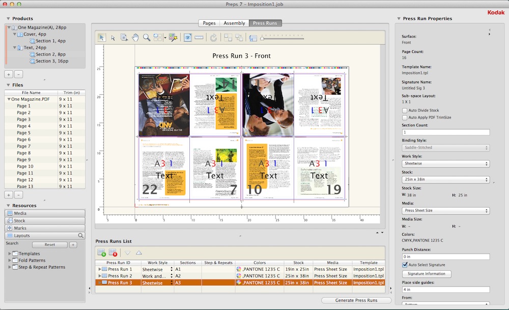 Kodak Preps 8.2.0 –  The leading solution for automated, error-free impositions. screenshot