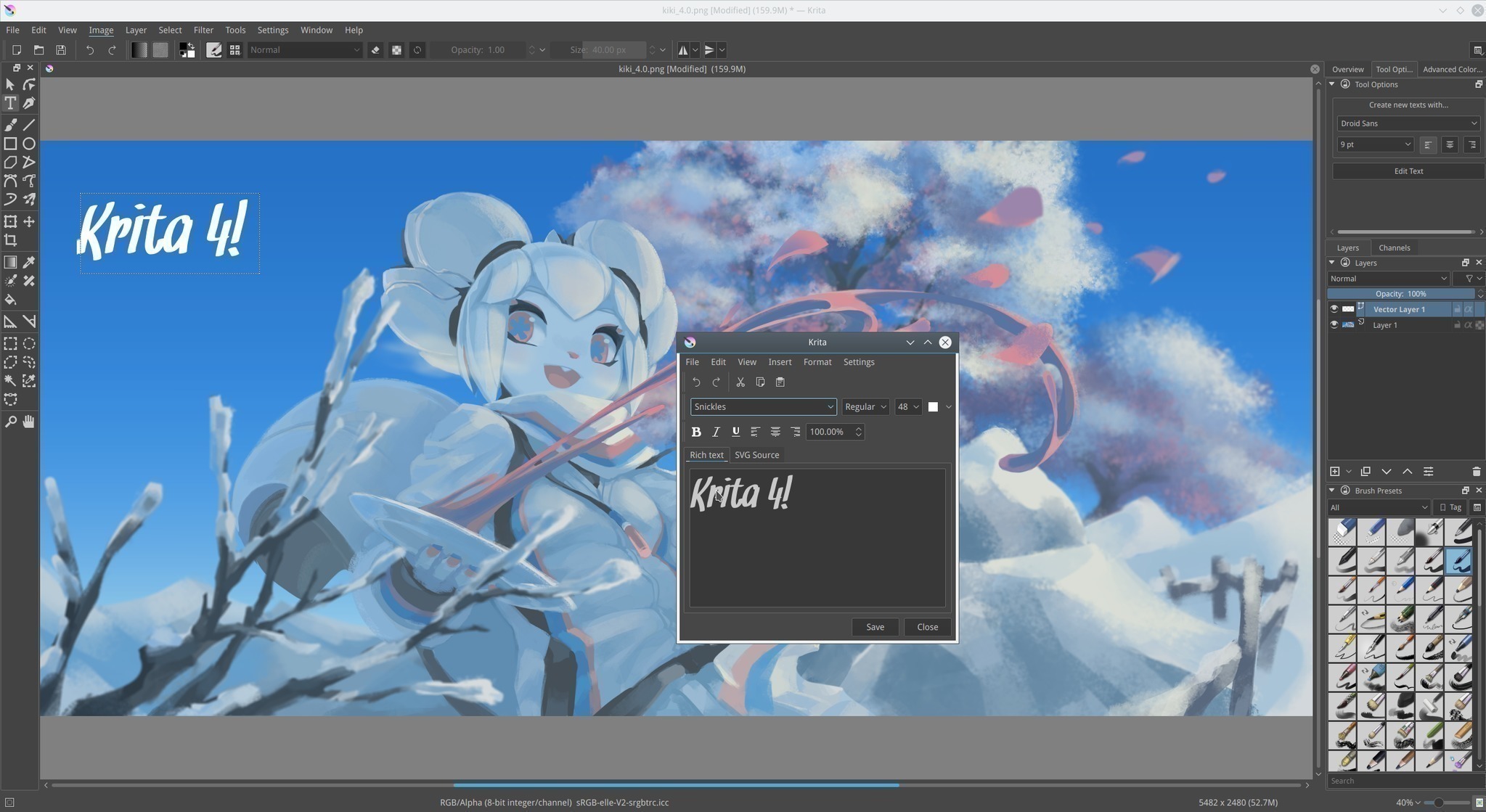 Krita 4.4.5 screenshot