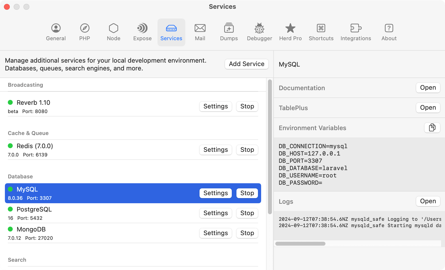Laravel Herd 1.28.0 screenshot