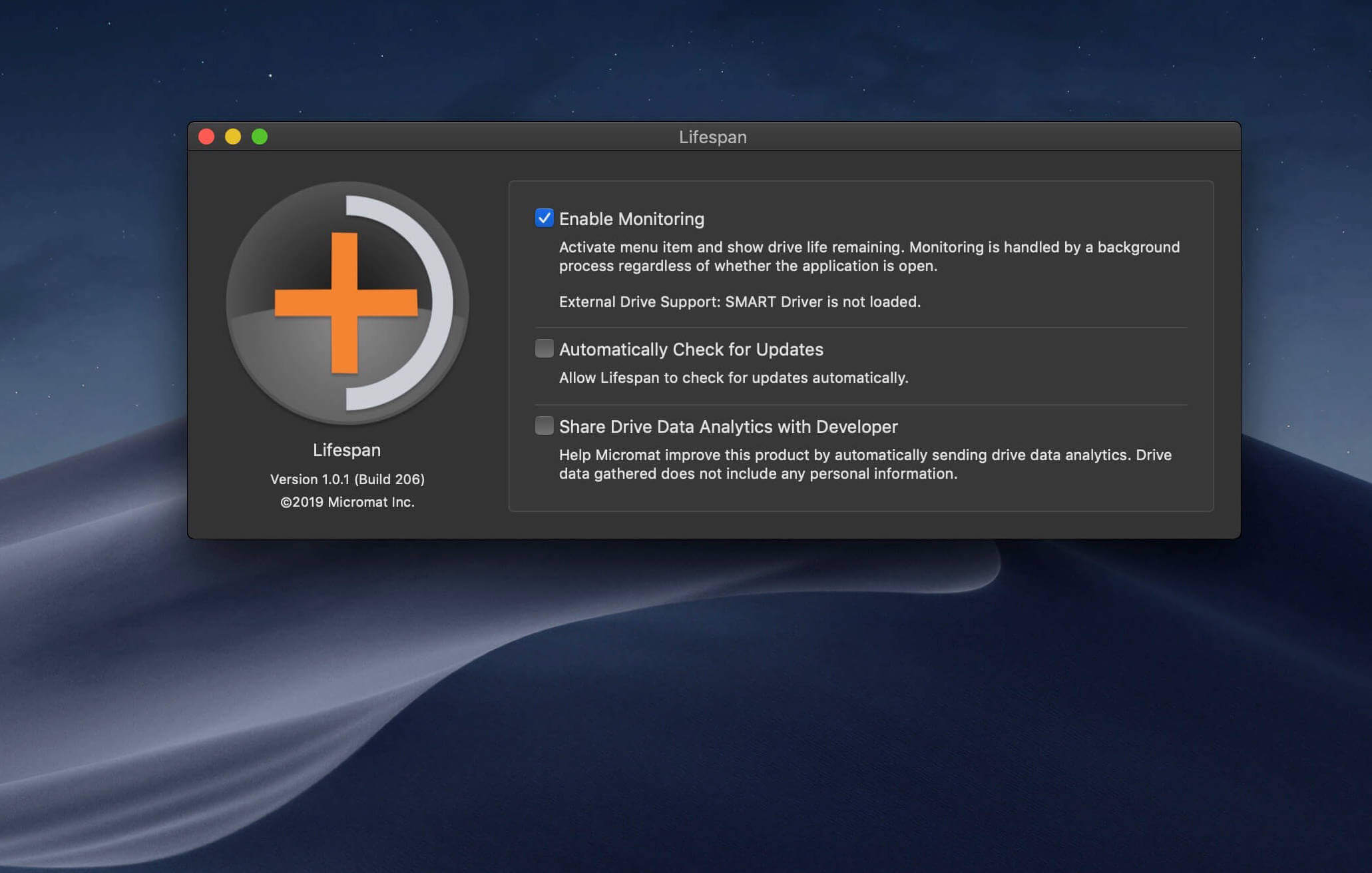 Lifespan 2.0.4 screenshot