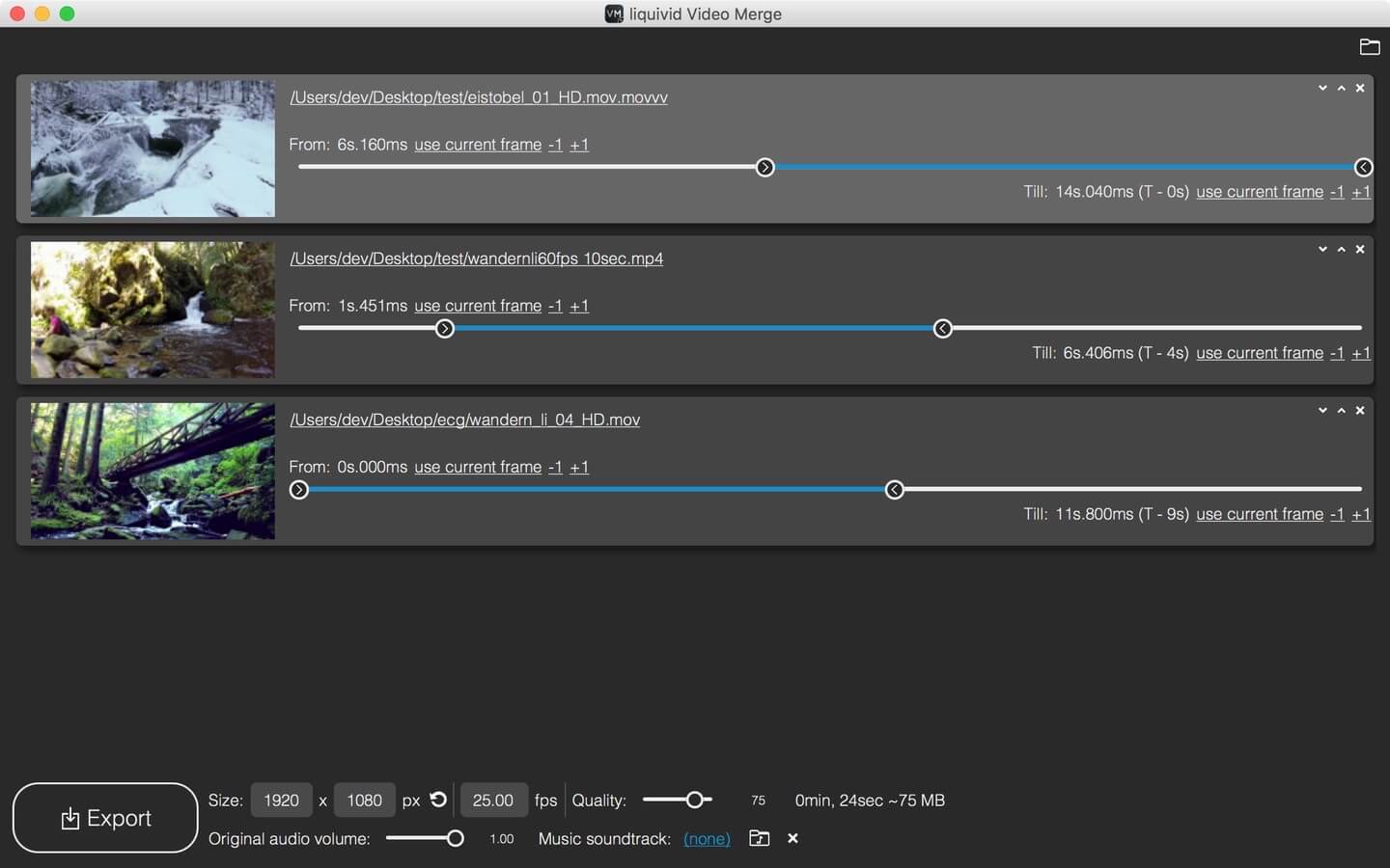 liquivid Video Merge 1.4.1 screenshot