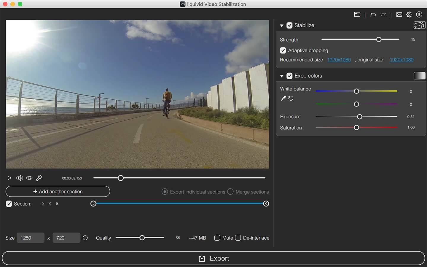 liquivid Video Stabilization 1.4.1 screenshot