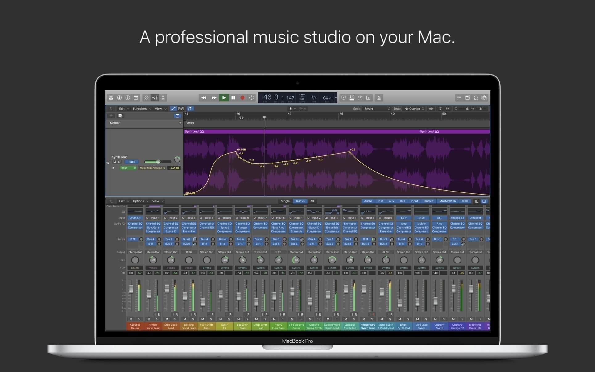 Logic Pro X 10.4.0 – Music creation and audio production tool. screenshot
