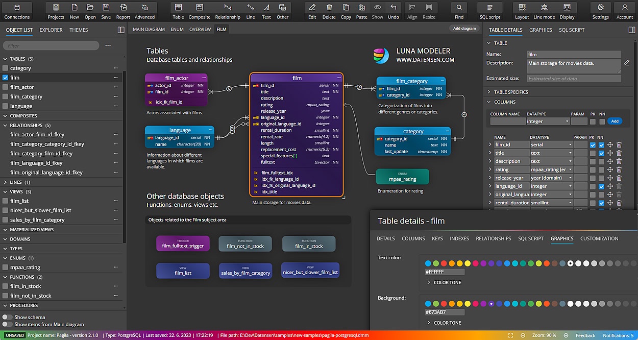 Luna Modeler 11.0.0 screenshot