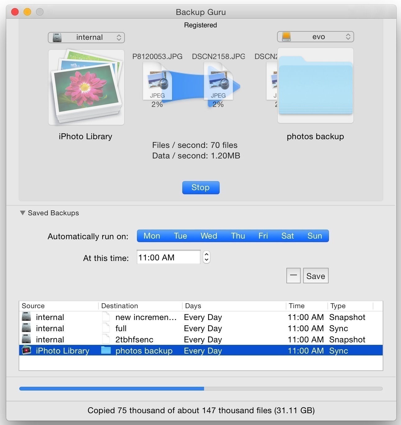 Mac Backup Guru 6.9.1 screenshot
