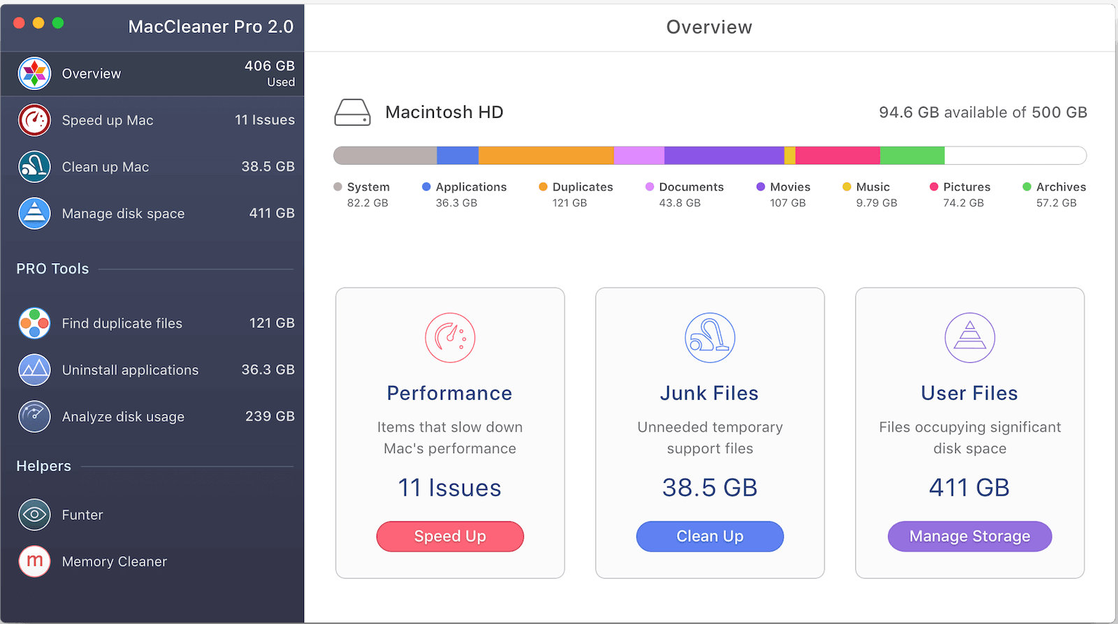 MacCleaner 4 Pro 4.0.2 screenshot