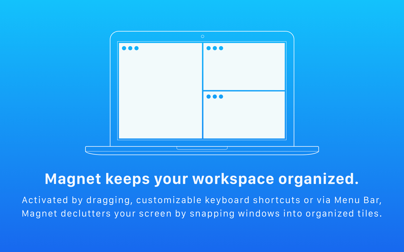 Magnet Pro 2.3.1 – Snap windows into various sizes and positions. screenshot