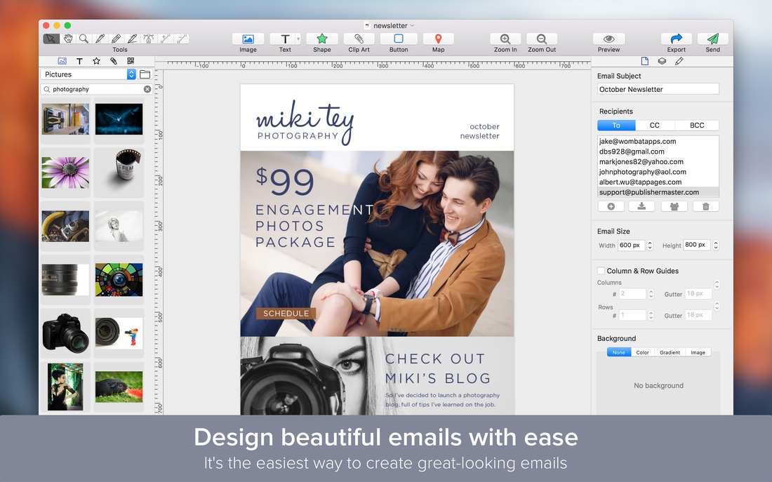 Mail Master 1.1.1 – design stylish emails. screenshot