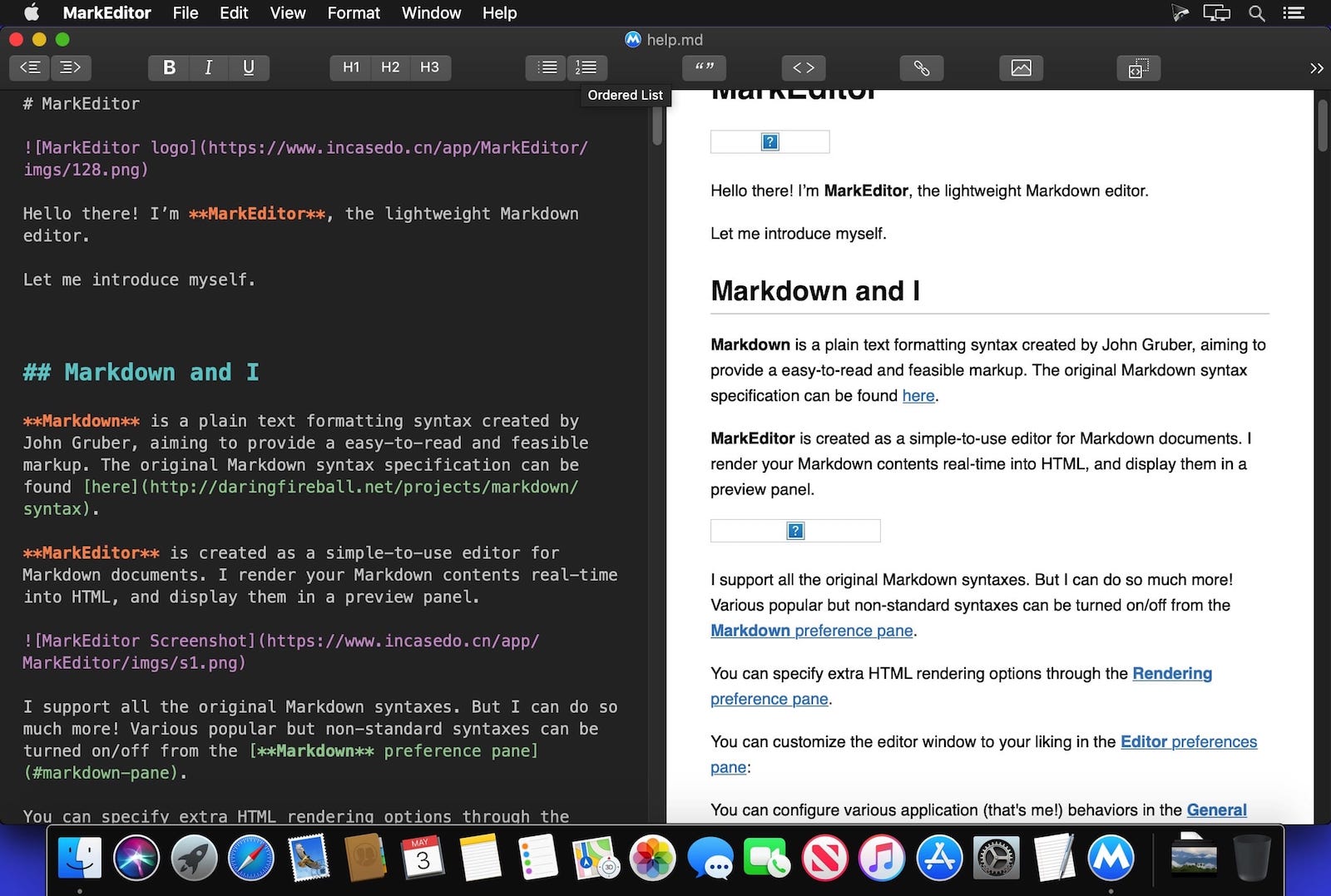 MarkEditor 1.12 screenshot