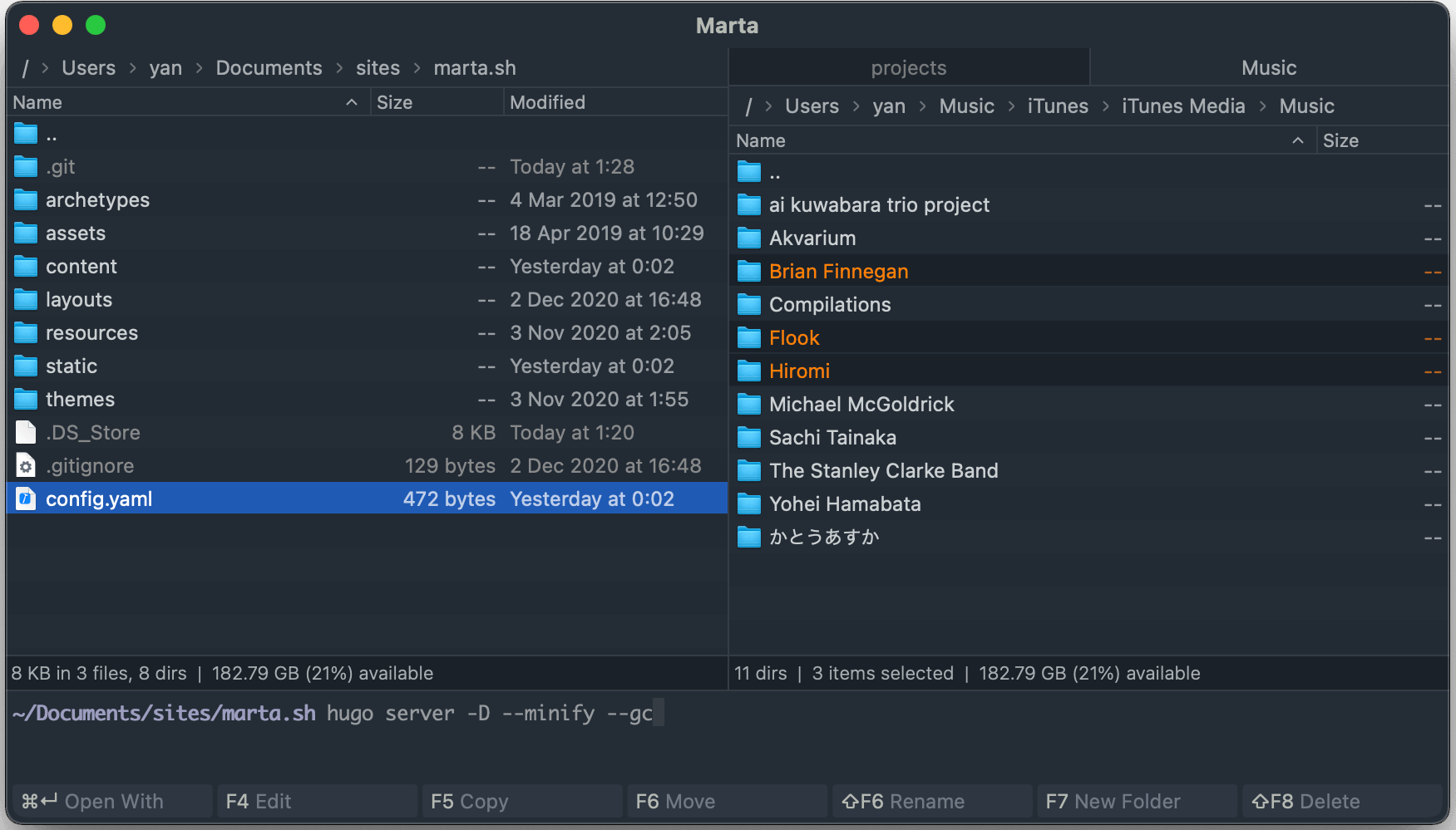 Marta 0.8.2 screenshot