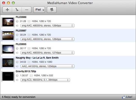 MediaHuman Video Converter 2.0.1 screenshot