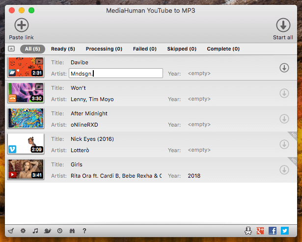 MediaHuman YouTube To MP3 Converter 3.9.9.60 (0608) screenshot