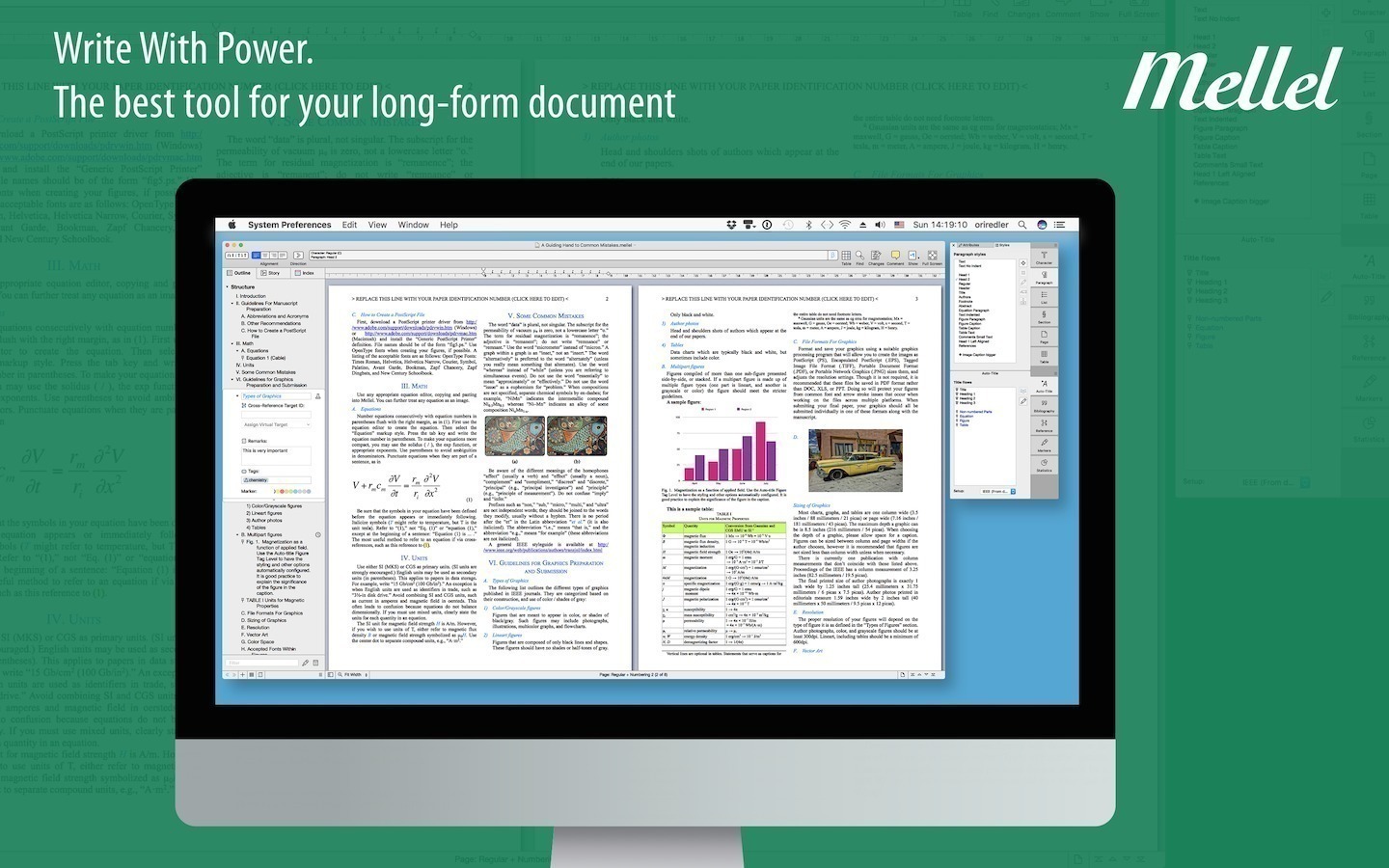 Mellel 4.1.0 – The word processor for scholars, writers, and long document writing. screenshot